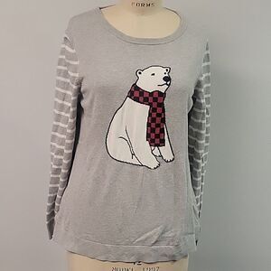 Le Tigre 100% Cotton Polar Bear sweater, Size XL